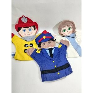 CREATIVE EDUCATION Felt Hand Puppets 1st Responders Doctor Police Fireman